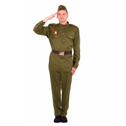 Взрослый военный костюм Солдат